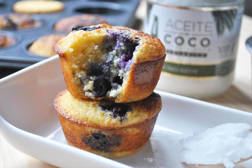 Muffins de Blueberry y coco