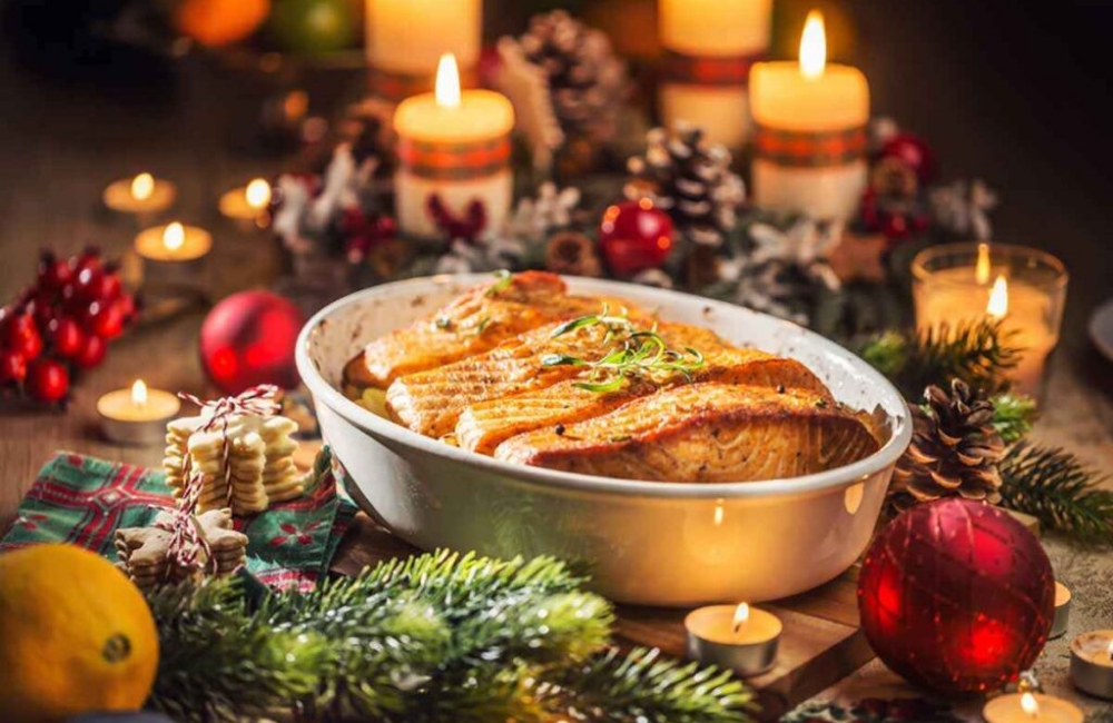 salmon navideño